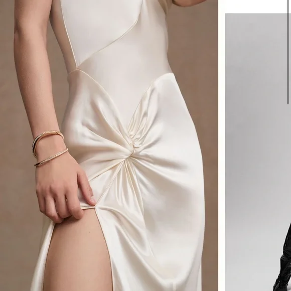 Ronny Kobo Samra Satin Twist-HalterColumn Gown NEW WITH TAGS, NEVER WORN
